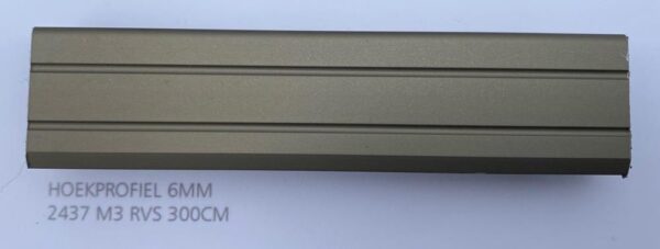Hoekprofiel RVS 6mm x 300cm