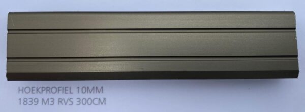 Hoekprofiel RVS 10mm x 300cm