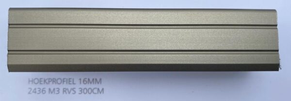Hoekprofiel RVS 16mm x 300cm