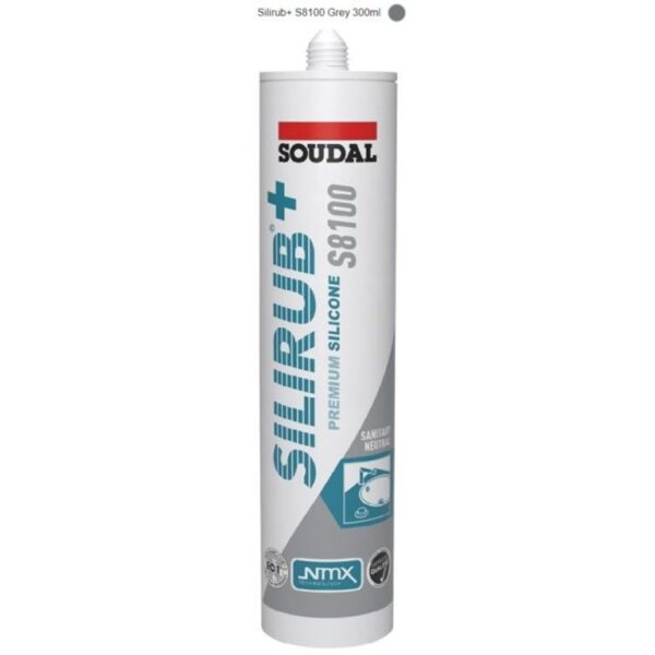 Soudal Silirub S8100 Siliconekit Transparant Grijs