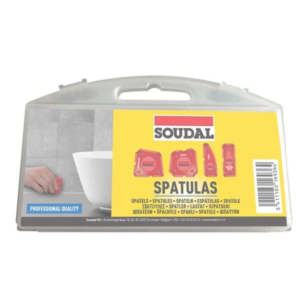 Soudal Afstrijkset 4 afmes spatels