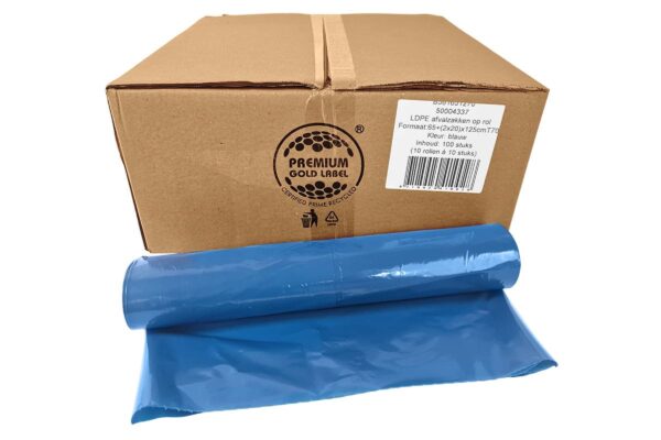 Containerzak 240 Liter 65/25x140cm T70 Blauw
